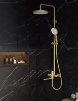 Душевая система BELZ , брашированное золото арт-B24813-5 — фото 4, Душевые стойки