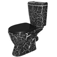 Унитаз-компакт ROSA РЕССА для высоких, пожилых, МГН потребителей, кракелюр черный 4610119208158 (Вн УнЧ2309) — фото 1, Напольные унитазы