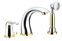 Смеситель на борт ванны Fiore Jafar 47CO5105, хром-золото — фото 1, Смесители на борт ванны