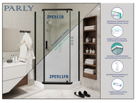 Ограждение VIVA90B N душевое Ceruttispa без поддона (90x90x195) — фото 350, Прямоугольные душевые уголки