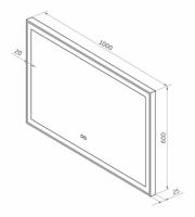 Зеркало арт-ВЕР-02-100/60-14 — фото 4, Зеркала в ванную комнату