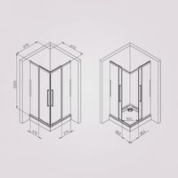 Товар: W84G-403-9090-MT Душевое ограждение Func Square Slide 90х90, мат хром, прозрачное - фото 5 W84G-403-9090-MT Душевое ограждение Func Square Slide 90х90, мат хром, прозрачное — фото 5, Душевые кабины и ограждения
