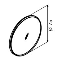 Зеркало ORKA Moonlight 75x75 c LED подсветкой, синий матовый 3001332 — фото 1, Зеркала в ванную комнату