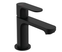 Смеситель для раковины, Hansgrohe, Rebris S, CoolStart, тип открывания воды-однорычажный, тип регулирования воды-керамический картридж, монтаж-на раковину/столешницу, отверстия для монтажа-1, высота, мм-143, вынос излива, мм-121, тип излива-неподвижный, донный клапан-есть, тип подводки-гибкая, стандарт подвода воды-3/8", цвет-черный матовый арт-72513670 — фото 1, Смесители для раковины