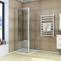 Душевой угол Veconi Rovigo RV-026, 1000х900х1950, хром, стекло прозрачное RV026-10090-01-C8 — фото 1, Душевые уголки