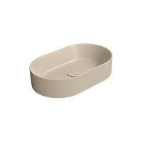 раковина накладная KUBE X 60x37 без перелива бежевый матовый арт-945808 — фото 2, Раковины накладные