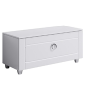 Напольная дополнительная тумба с одним ящиком в белом глянцевом цвете. арт-Inf.03.10 — фото 2, Тумбы с раковиной