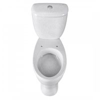 Унитаз-компакт "Воротынский" косой выпуск, с кнопочной арматурой и сиденьем, крап на белом SANTERI арт-1P4017S0100BF — фото 5, Напольные унитазы