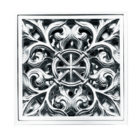 CANYON Трап сливной d40, с декоративной решеткой 100x100 мм, с мех-м обратным клапаном, хром VR.CAN-2061.CR — фото 1, Трапы для душа