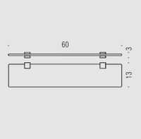 Полочка COLOMBO DESIGN LULU B6216 стеклянная цвет хром — фото 2, Полки