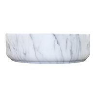 Раковина-чаша Azario 355х355х120 накладная, круглая, светлый мраморный арт-AZ-3134-M820 — фото 3, Раковины накладные