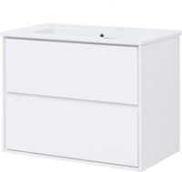 Тумба под раковину Aquanet Милан 85 белый глянец арт-00339967 — фото 2, Тумбы под раковину