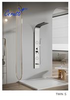 Товар: Панель TWIN S душевая из нержавеющей стали с форсунками Ceruttispa CT9987, цвет серебро - фото 2 Панель TWIN S душевая из нержавеющей стали с форсунками Ceruttispa CT9987, цвет серебро — фото 2, Душевые панели