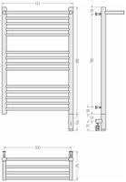 Полотенцесушитель электрический Сунержа Богема с полкой 3.0 800х500 / МЭМ правый RAL 7022 Серая умбра арт-7022-5807-8050 — фото 2, Электрические полотенцесушители