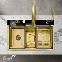 Товар: Многофункциональная мойка GLORIA Nano Gold (золото) из нержавеющей стали, кухонная (750х460х230) Ceruttispa арт-CT10355 - фото 2 Многофункциональная мойка GLORIA Nano Gold (золото) из нержавеющей стали, кухонная (750х460х230) Ceruttispa арт-CT10355 — фото 2, Кухонные мойки