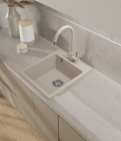 GRANFEST Мойка URBAN 242 1-чаша 420*490мм белый арт.GF-UR- арт-242 белый — фото 2, Кухонные мойки