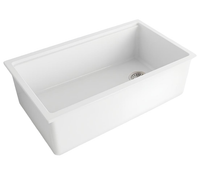 Кухонная мойка SIMAS LAVABI накладная или встраиваемая сверху без отверстий цвет белый Q600 — фото 1, Кухонные мойки