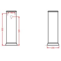 Пьедестал Artceram Civitas для раковины цвет черный CIC001 03 00 — фото 1, Пьедесталы для раковины