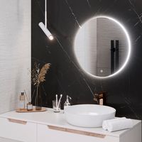 Зеркало с LED-подсветкой MILAN (55) круглое /AQUA DE MARCO MIL55 — фото 4, Зеркала в ванную комнату