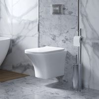 Унитаз подвесной Grossman Galaxy GR-4476S (485х345х360) безободковый,белый с тонкой крышкой,микролифт,1 место — фото 4, Подвесные унитазы