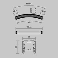 Профиль Led Strip ALM-3535R-B-D-45°-3M — фото 2, Комплектующие для освещения