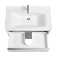 Тумба-умывальник ХОУП 80, 1 ящ., подвесная, белый матовый (под раковину МИРАНДА 80) 1A287301HP2B0 — фото 4, Тумбы под раковину