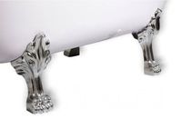 Ванна EDELWEISS 170 см из литьевого мрамора NOVA GEL с серебряными ножками/ Aqua de Marco 1170WSEDE_GEL — фото 7, Ванны