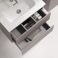 Тумба подвесная SANCOS Snob R 590х390х500, c двумя ящиками оснащенными доводчиками, Doha Soft, арт. арт-SNR60/39SM — фото 2, Тумбы под раковину