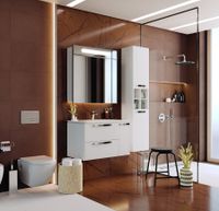 LAGO Тумба под раковину VICTORIA 80, белый глянец, ROCA арт-7857296806 — фото 4, Тумбы под раковину