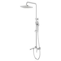 Душевая система Azario Alanti с квадратным тропическим душем, керамический картридж, шланг 150 см, хром арт-AZ-K2332-1 — фото 1, Душевые стойки