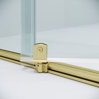 Дверь в нишу Niagara Nova NG-45-11ASG (110х195) распашная,золото сатин,стекло прозрачное,1 место — фото 11, Распашные душевые двери