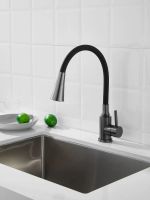 Смеситель для кухни с гибким изливом и режимом душ BELZ , оружейная сталь арт-B74810-3 — фото 2, Смесители для кухни