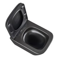 Унитаз подвесной Lemark Florex, безободковый, с сиденьем микролифт,  черный, арт-9612002 — фото 12, Подвесные унитазы