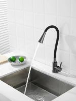 Смеситель для кухни с гибким изливом и режимом душ BELZ , оружейная сталь арт-B74810-3 — фото 4, Смесители для кухни