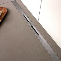 Желоб BERGES водосток SIMPEL 600, матовый хром, S-сифон D50/105 H50 вертикальный арт-090011 — фото 1, Душевые лотки