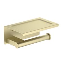 Бумагодержатель с полкой для телефона Timo Luiro золото матовое арт-18543/17 — фото 1, Держатели туалетной бумаги