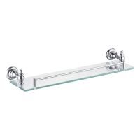 Полка стеклянная Rose , хром арт-RG1119 — фото 1, Полки для ванной и душа