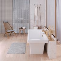 Ванна CRETE 180см из литьевого мрамора NOVA GEL с бронзовым полотенцедержателем/ Aqua de Marco 1180WBKRI_GEL — фото 3, Ванны