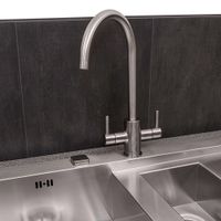 Смеситель для кухни ДВУХЗАХВАТНЫЙ из нержавеющей стали EKO, EKO05-1102 — фото 1, Смесители для кухни