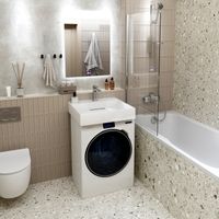 Товар: Раковина "LUXOR-60 см" белая глянец, на стиральную машину 11.R01.60.000 - фото 3 Раковина "LUXOR-60 см" белая глянец, на стиральную машину 11.R01.60.000 — фото 3, Раковины