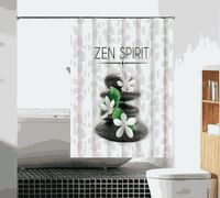 шторка д/в тканевая 180х180см "Духовный мир" MZ-96 — фото 1, Шторки на ванну