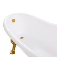 Ванна EDELWEISS 170 см из литьевого мрамора NOVA GEL с золотыми ножками/ Aqua de Marco 1170WGEDE_GEL — фото 6, Ванны