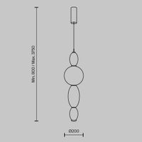 Подвесной светильник Maytoni MOD297PL-L12BS3K — фото 9, Подвесные светильники