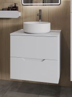 Orange Line тумба с раковиной подвесная 60 см, белый арт-Li-60TuwMDF+B09-360W — фото 1, Тумбы с раковиной