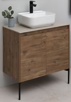 Тумба под раковину Aquanet Nova Lite 75 дуб рустикальный (2 дверцы) арт-00298852 — фото 1, Тумбы под раковину