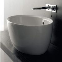 Товар: Раковина Scarabeo MATTY накладная с переливом без отверстий цвет белый арт-8056 - фото 2 Раковина Scarabeo MATTY накладная с переливом без отверстий цвет белый арт-8056 — фото 2, Раковины накладные