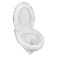 Унитаз подвесной Azario STELLA 370х400х550 ободковый, с быстросъемным сидением микролифт, белый арт-AZ-VT005+AZ-VT005sc — фото 3, Подвесные унитазы