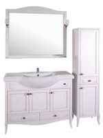 Комплект мебели для ванной Салерно 105 (Белый Патина Серебро) 969701 — фото 1, Комплекты мебели для ванной