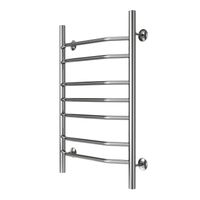 Полотенцесушитель водяной AZARIO RAVENNA 500/800 7 секций, нижнее/диагональное подключение, 1/2", хром арт-AZ07158 — фото 1, Водяные полотенцесушители