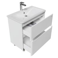 Товар: Тумба напольная "АДЕЛЬ-НОРМА-80 см" с 2-я ящ. белая (ум. Aдель-80) арт-108023 - фото 3 Тумба напольная "АДЕЛЬ-НОРМА-80 см" с 2-я ящ. белая (ум. Aдель-80) арт-108023 — фото 3, Тумбы под раковину